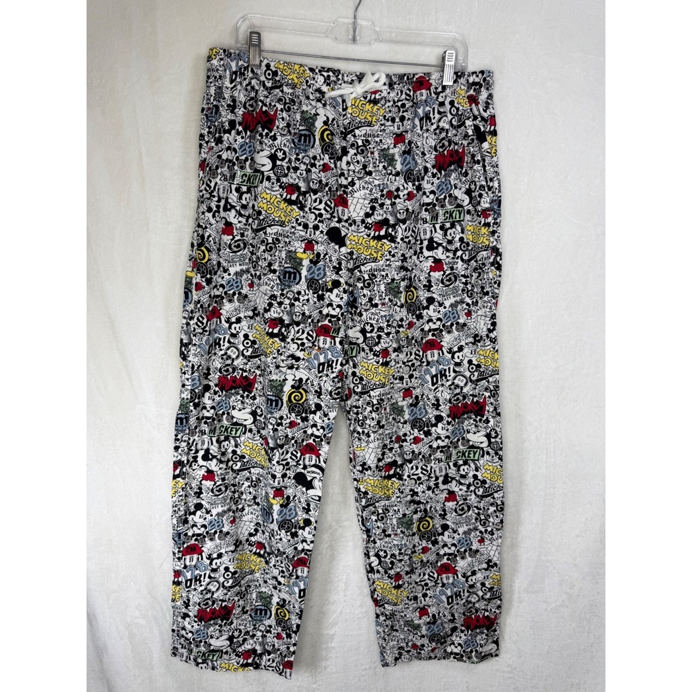 Disney Parks Mickey Mouse Pajama Pants Women L Multi Color